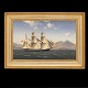 Carl Baagøe, 1829-1902, olie på lærred: Barken ”Emma Aorigne" krydsende Øefjord, 
Island, 1870. Malt på bestilling
af barkens ejer, grossér Carl Julius Høpfner, 1827-1901. Original faktura fra 
Carl Baagøe til C J Høpfner og halvmodel af barken medfølger