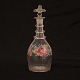 Emaljedekoreret karaffel med rosenmotiver. Fremstillet ca. år 1860. H: 28cm