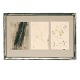 Preben Hornung, 1919-89, drei signierte Potkarten, mixed media. Lichtmasse: 
3x15x9cm. Mit Rahmen: 25x38cm