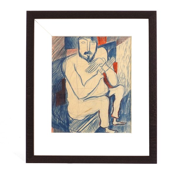 Eugène de Sala, 1899-1987, drawing. Signed. Visible size: 20x16,5cm. With frame: 32x27cm